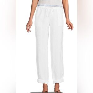Tommy Bahama Two Palms Tapered Linen Pants , White , XS- Medium
